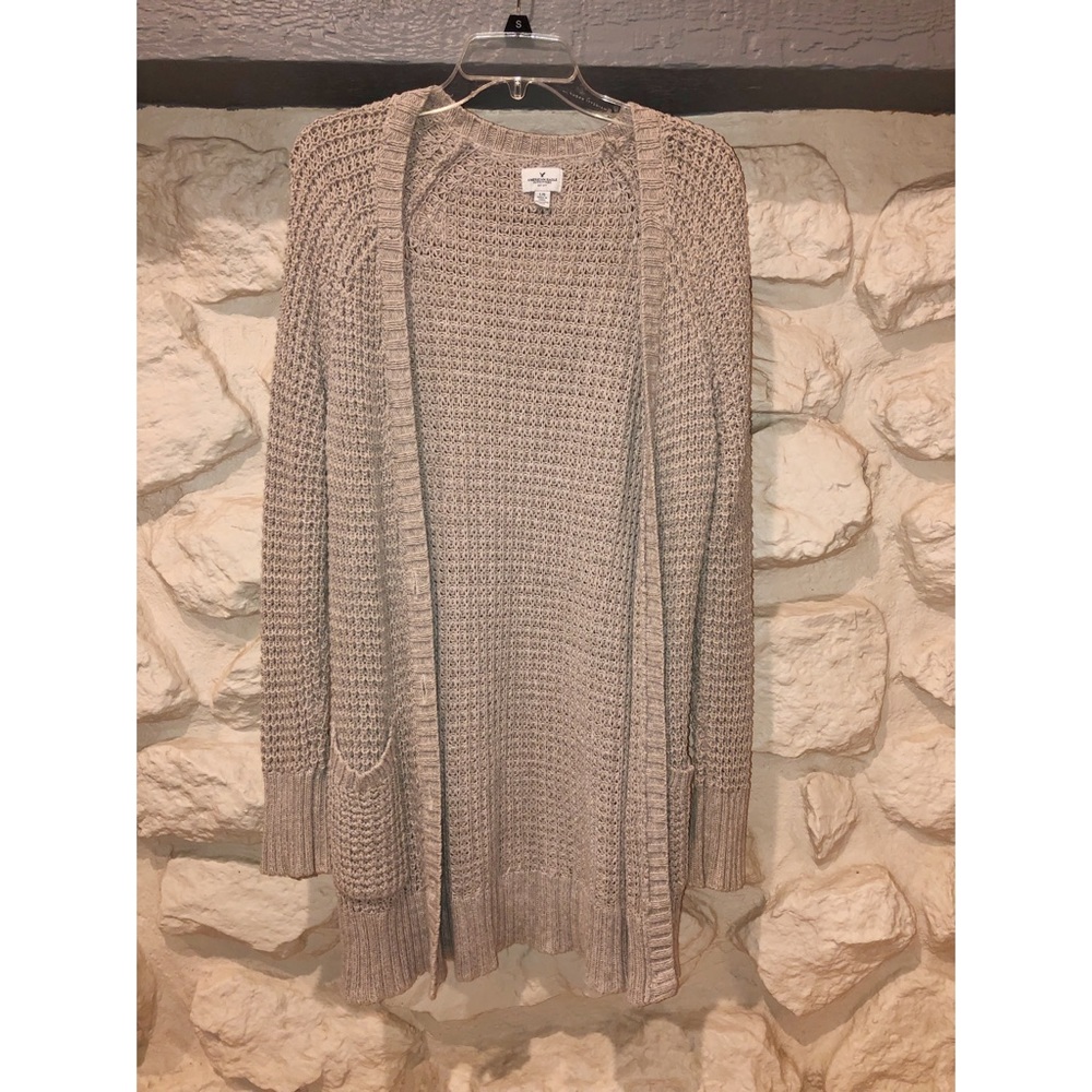 Long knitted cardigan